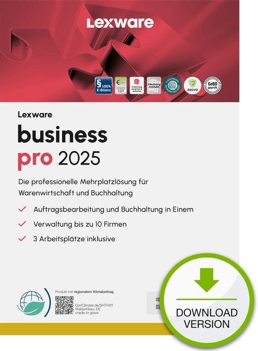 Actual product image Lexware business pro 2025 Download Jahresversion (365-Tage) (3 User, 12 months)