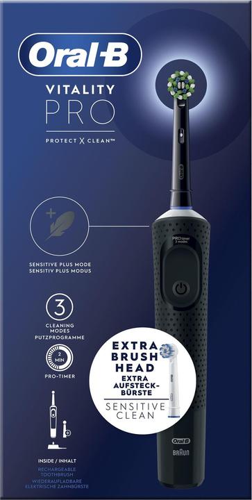 Actual product image Oral-B Vitality Pro Adult Rotating Vibrating Toothbrush Black (Oscillating toothbrush)