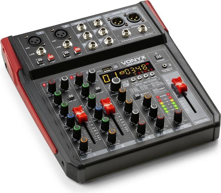 Produktbild Vonyx VM-KG06 - 6-kanaals mengpaneel Bluetooth, DSP, mp3 speler en USB audio interface (Studio- und Livemixer)