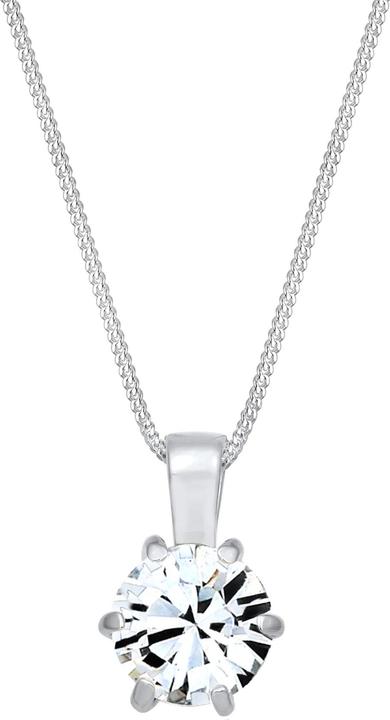 Elli Halskette Panzerkette Basic Kristalle 925 Silber (925er Sterling Silber, Glaskristall)