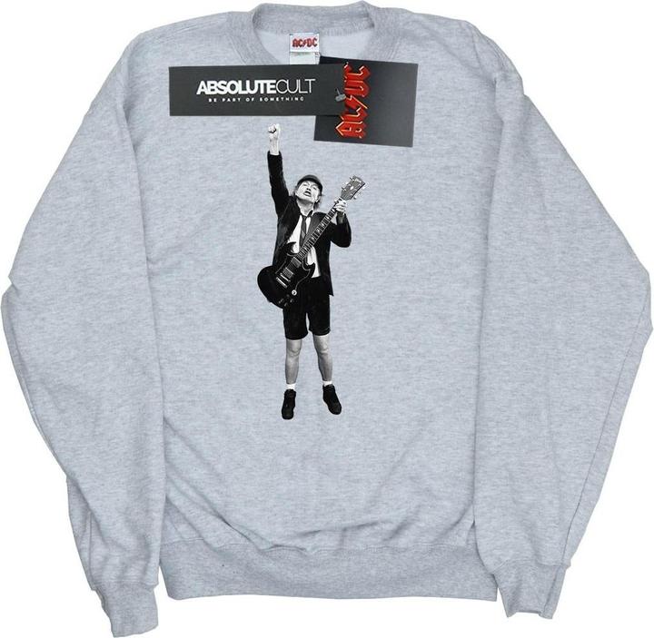 AC/DC Angus Young Sweatshirt aus Baumwolle ausgeschnitten