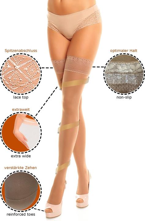 Actual product image Glamory Vital 40 support stockings, colour teint, size 56-58 (40 DEN, 56 - 58)