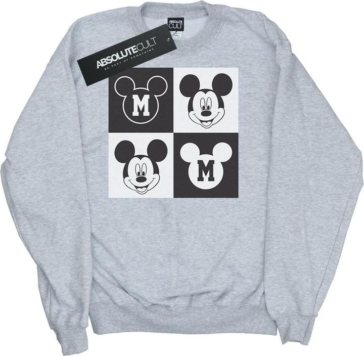 Disney Mickey Mouse Smiling Squares Sweatshirt