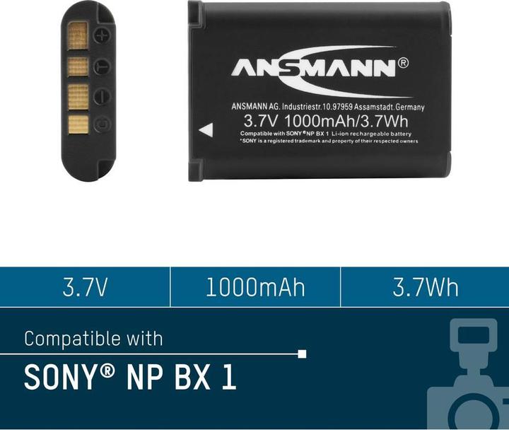 Actual product image Ansmann A-Son NP-BX1 (Rechargeable battery)
