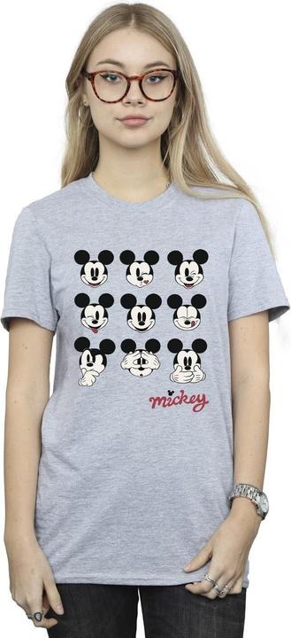 Immagine prodotto Disney Mickey Mouse Many Faces Maglietta Ampia Donna (XXL)