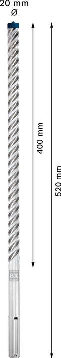 Actual product image Bosch Professional Zubehör EXPERT SDS max-8X hammer drill, 20 x 400 x 520 mm (20 mm)