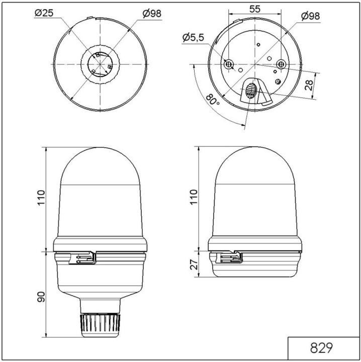 Actual product image Werma 829.370.55 LED continuous light monitored BM 24VDC YE 82937055