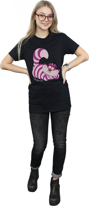 Actual product image Alice In Wonderland Womens/Ladies Cheshire Cat Boyfriend T-Shirt (S)