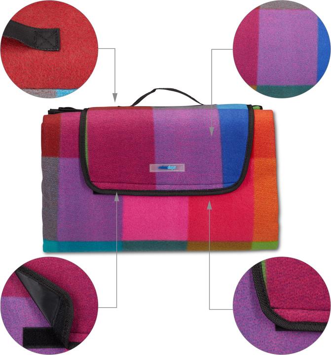 Actual product image Relaxdays Picnic blanket