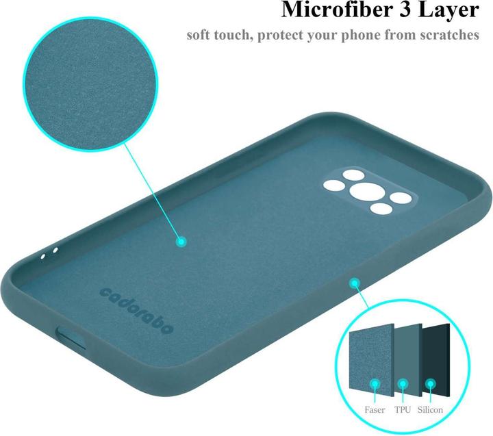 Actual product image Cadorabo Bumper Case for Xiaomi POCO X3 NFC TPU Liquid Silicone Cover for Xiaomi POCO X3 NFC (Xiaomi Poco X3 NFC)