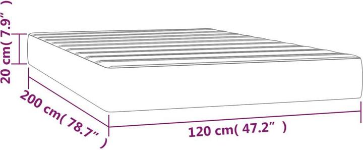 Actual product image VidaXL Zack (120 x 200 cm, Spring core)