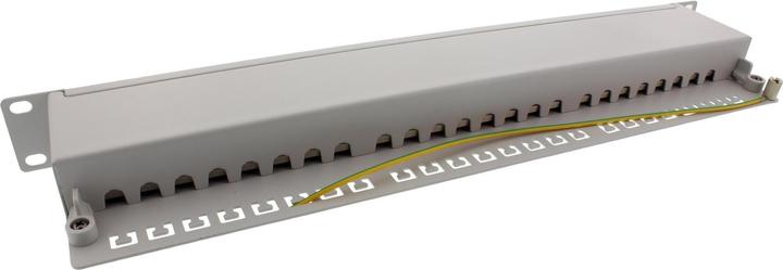 Produktbild InLine Patchfeld Cat.6A 24-fach 48,26cm 19Zoll 1HE lichtgrau RAL7035