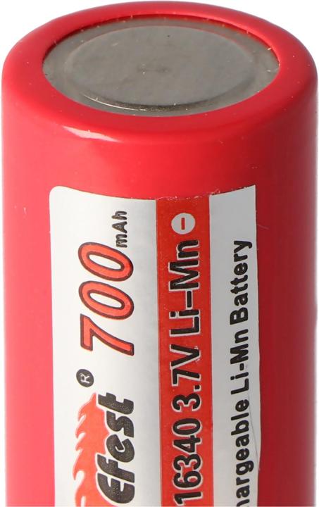 Actual product image Efest IMR16340 V1 (Pluspol flach) (16340, 700 mAh)