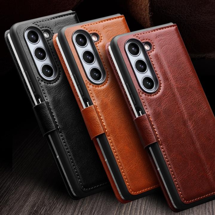 Immagine prodotto QiAlino Hülle Flip mit magnetischem Verschluss Dunkelbraun (Samsung Galaxy Z Fold6)