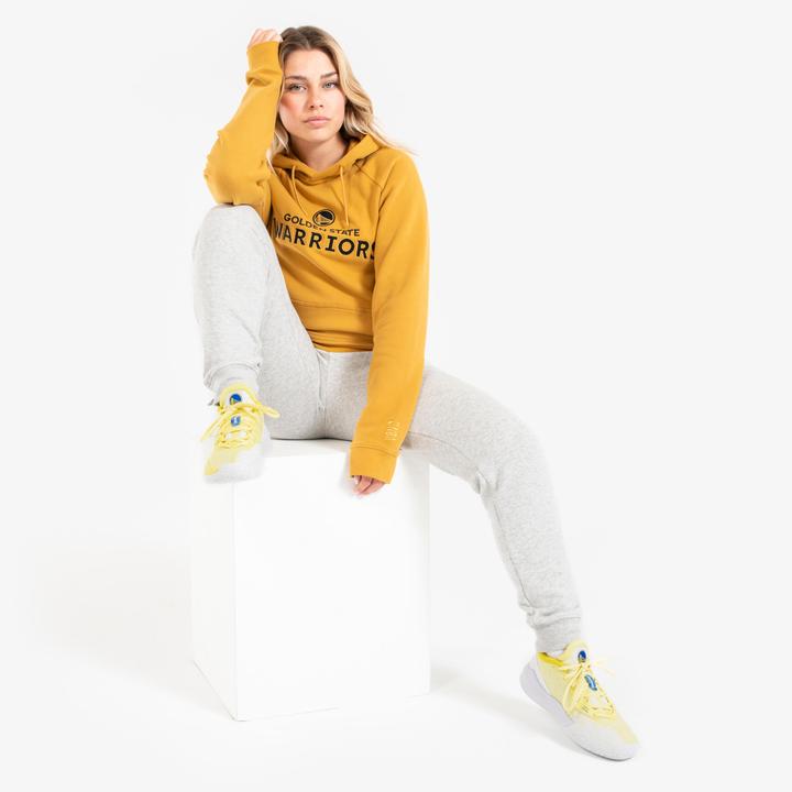 Actual product image Tarmak Women's/Men's Hooded Sweatshirt Golden State Warriors - Hoodie 900 NBA yellow (M)