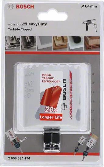 Actual product image Bosch Professional Zubehör Endurance hole saw for Heavy Duty. Carbide. 64 mm (64 millimetres)