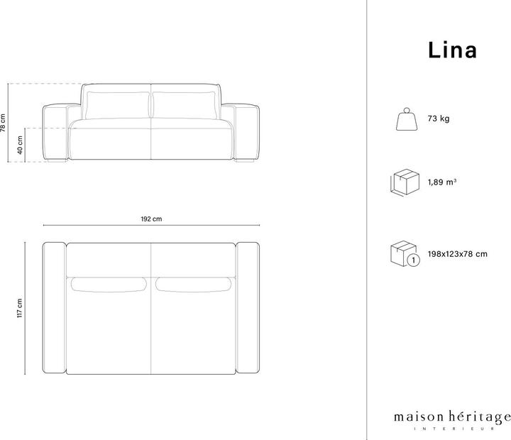 Actual product image Maison Heritage Lina (2 person sofa, 3-seater, 4-seater)