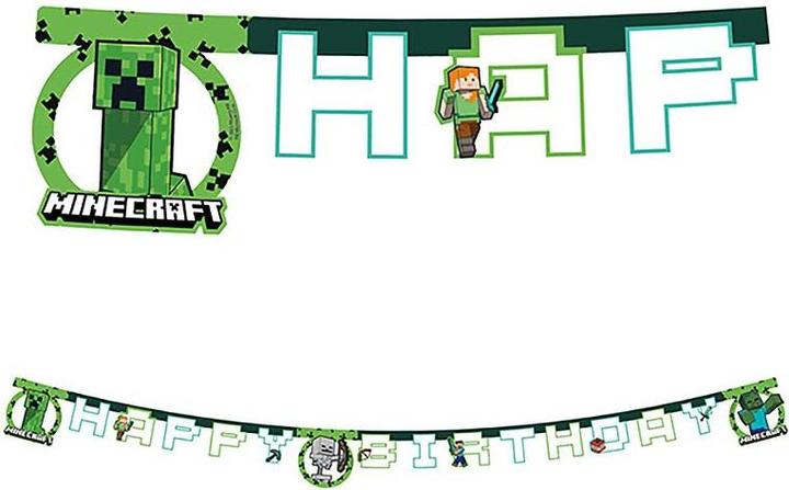 Immagine prodotto Sombo Minecraft Happy Birthday Banner