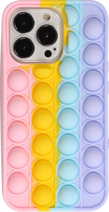 Produktbild PhoneLook Hülle Silikon Luftblasen Anti-Stress Regenbogen (Apple iPhone 13 Pro)