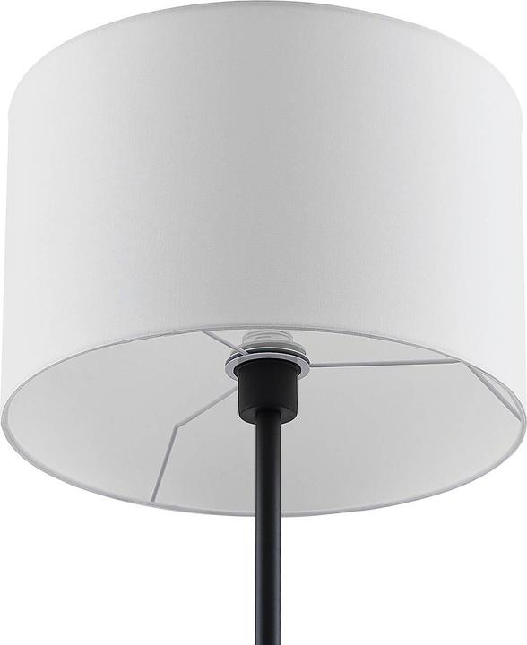Actual product image Lindby Aovan floor lamp with shelf and USB, black (E27, E14)