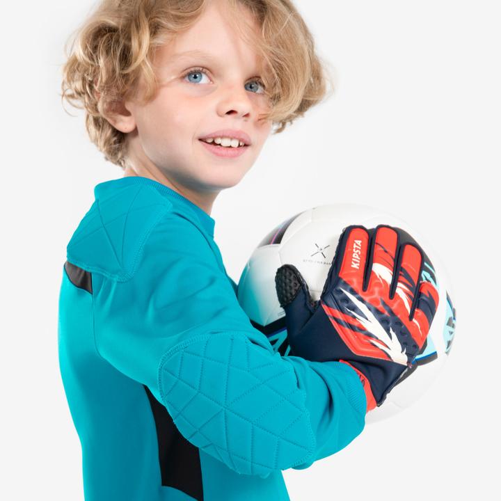 Immagine prodotto Kipsta Maglia da portiere di calcio per bambini - F100 turchese (10, 11, 12)
