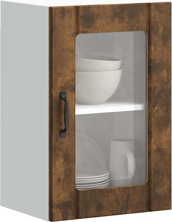 Immagine prodotto VidaXL Pensile da cucina con anta in vetro Lucca rovere fumé Pensile da cucina (40 x 31 x 60 cm)