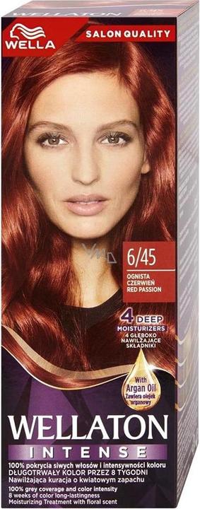 Produktbild Wella Wellaton Intense Permanent Hair Color mit Arganöl 6/45 Red Passion - 1 Stück (0108)