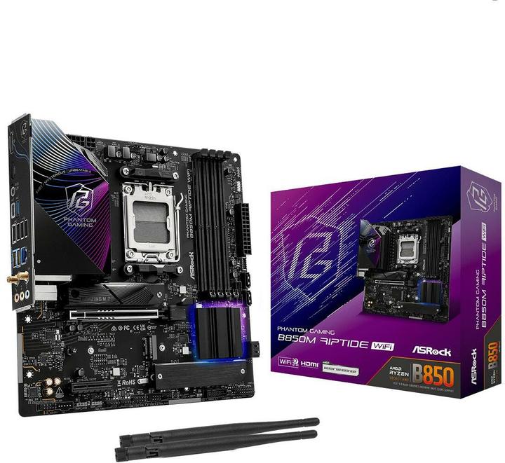 Image du produit AsRock B850M Riptide WiFi (AM5, AMD B850, mATX)