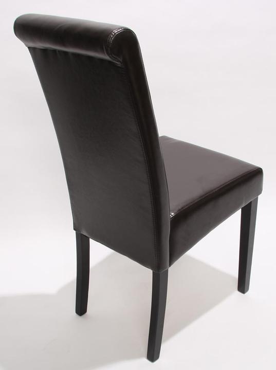 Actual product image Swisshandel24 2x Dining Chair Kitchen Chair Novara II, leather brown, dark legs