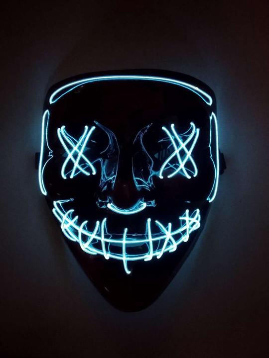Image du produit PhoneLook Masque Cosplay The Purge Masque de visage à LED néon Taille universelle