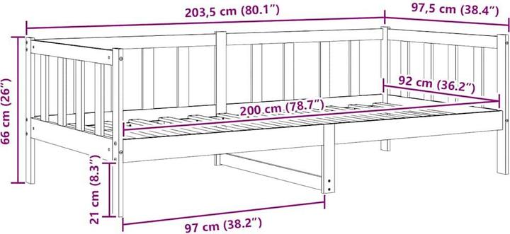 Actual product image VidaXL Lidiya (90 x 200 cm)