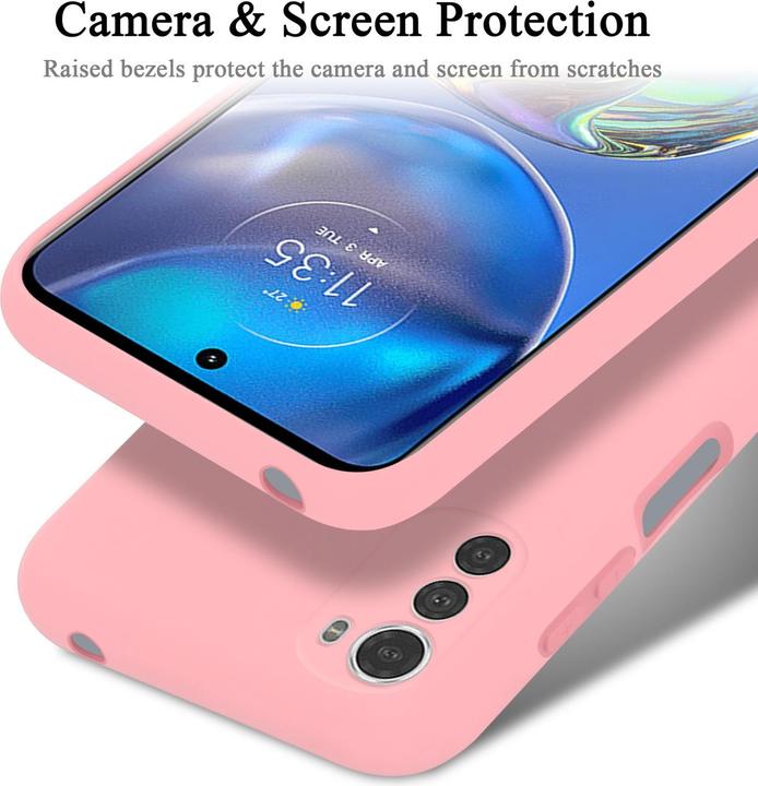 Productafbeelding Cadorabo TPU Liquid Silicone Hoesje Cover voor Motorola MOTO E32 4G / E32S (Motorola Moto E32s)