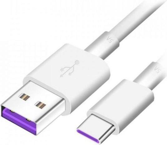 Actual product image Huawei AP71 Quick Charger USB-C Data Cable 5A 1m White (Bulk) (1 m, USB 3.2 Gen 1)