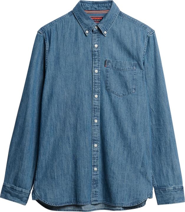 Produktbild Superdry ESSENTIALS L/S DENIM SHIRT Heren Overhemd (XXL)