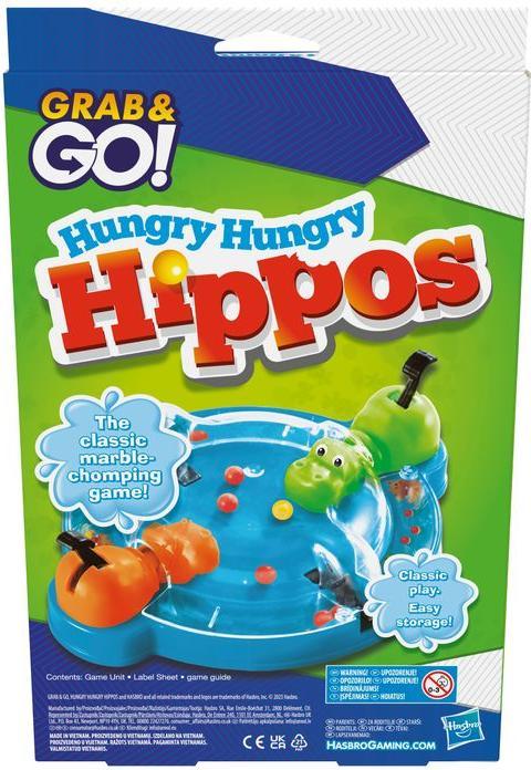 Immagine prodotto Komelon Gioco da viaggio Hungry Hungry Hippos Grab&Go