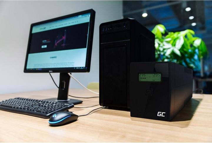 Produktbild GreenCell 600VA 360WÜberspannungsschutz 230V Black (0.60 VA, 360 W, Line-Interaktiv USV)