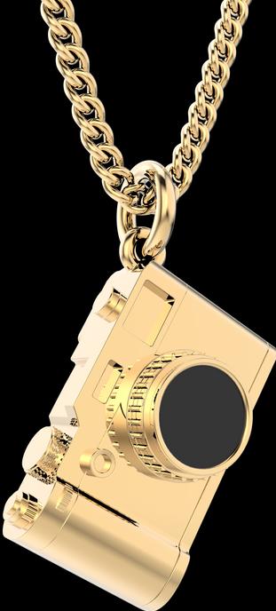 Actual product image MTM Camera Necklace (Brass, 18k Gold, 43 cm)