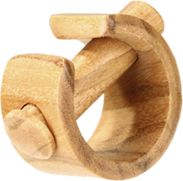 Produktbild Star Piercing Plug Bolzen mit Schild aus Olivenholz (Organisch, ohne Messing)