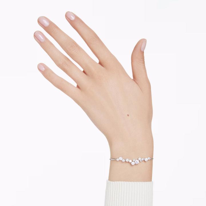 Produktbild Swarovski Constella Armreif Kristallperle Rundschliffe Weiss (24 cm, Swarovski Metall)