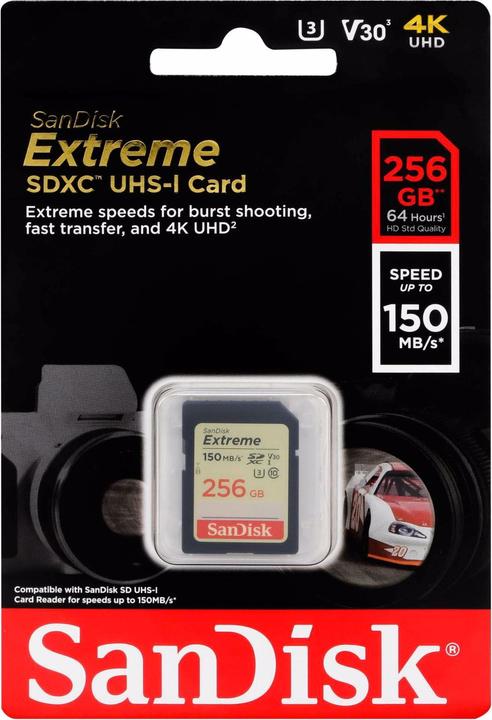 Immagine prodotto SanDisk SDXC estremo (256 GB, SDXC, U3, UHS-I)
