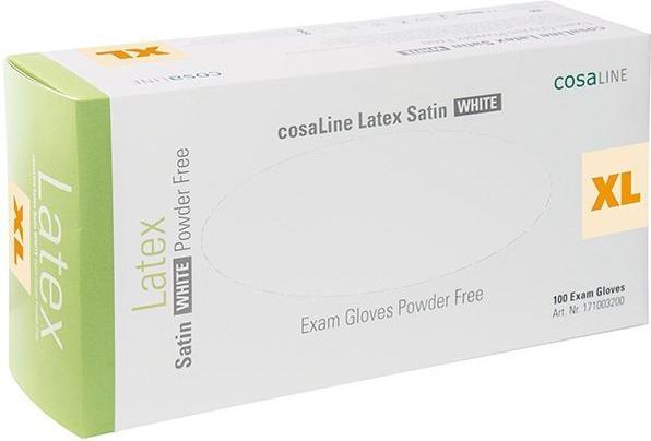 Image du produit CosaLine Gants d'examen Latex Satin blanc non-poudrés (XL)