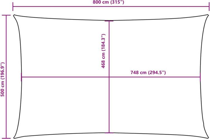 Actual product image VidaXL Nezhatok (500 x 800 cm)
