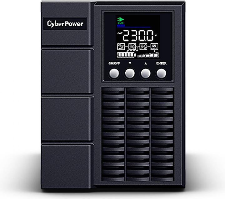 Actual product image Cyberpower OLS1000EA-DE Double conversion UPS 1000VA/900W LCD SNMP Slot german software VMWARE ready (1000 VA, 900 W, Online double converter UPS)