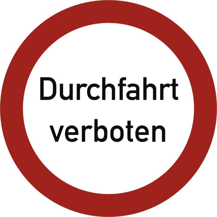 Moravia Prohibition sign Text sign "No through traffic" Aluminium, Ø 400 mm