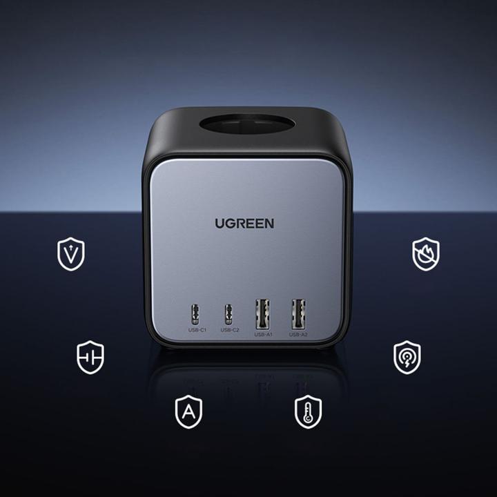 Actual product image Ugreen Cube CD268 (3 x, CEE 7/4, USB-A, USB-C, 1.80 m)