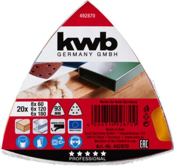 Produktbild kwb Delta Sparpack Bosch/20Stück (60, 120, 180)
