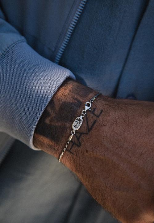 Produktbild Haze & Glory Armband Herren Kordelkette - Paradise 925 Silber oxidiert (23 cm, 925er Sterling Silber)