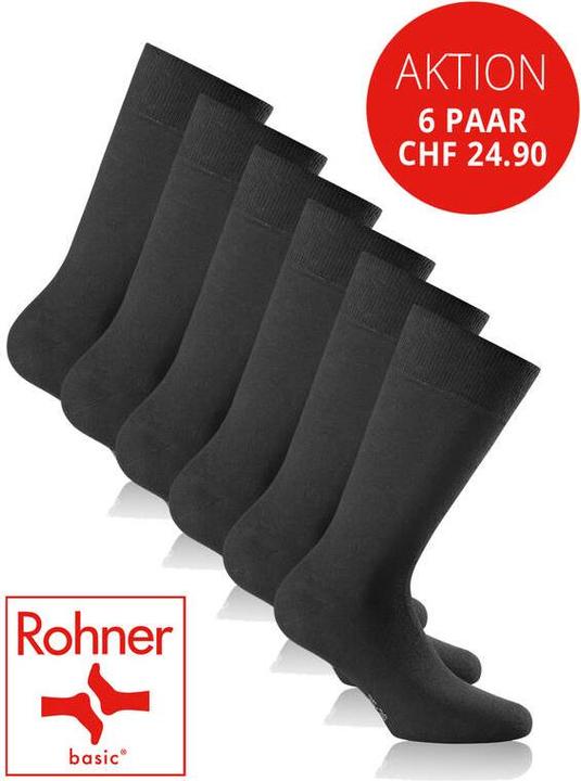 Actual product image Rohner 6Pack Casual black (pack of 6, 43 - 46)