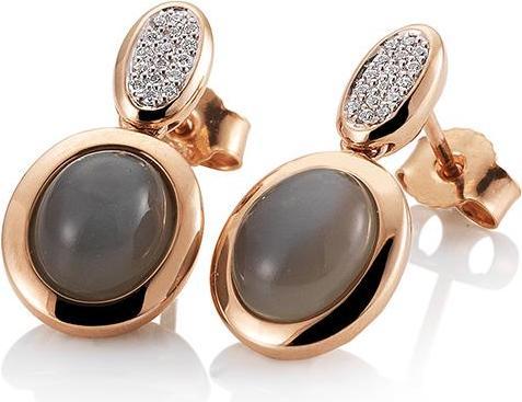 Produktbild Breuning OHRSCHMUCK - E.MONDSTEIN SILVER MOON/Brill. 0,16 Ct. H/si (750/18 K Gold)