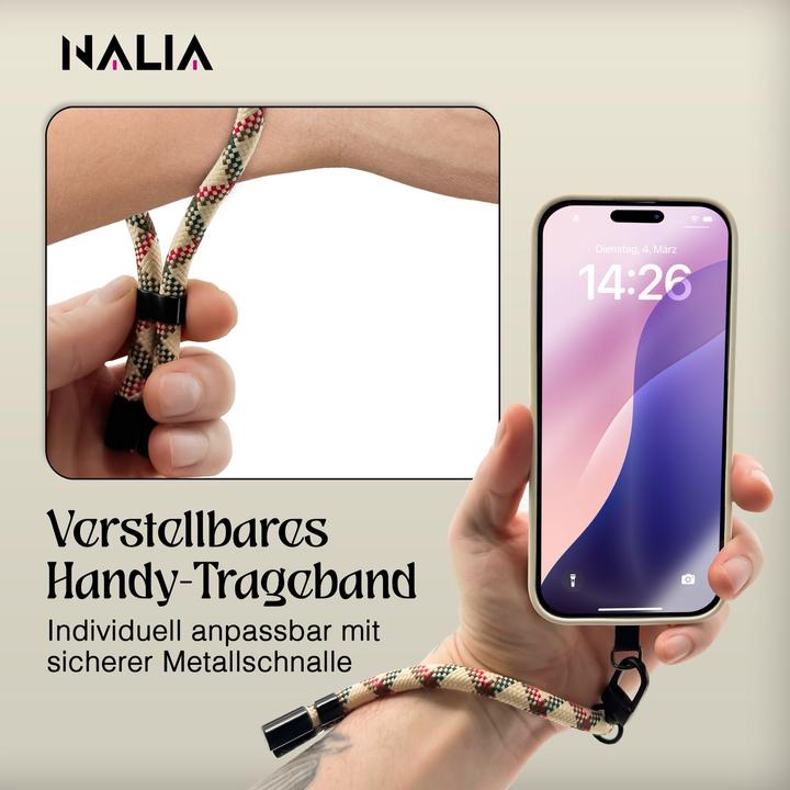 Produktbild Nalia Wristy Lanyard Handykette – Universal Trageband für Smartphones – Verstellbar, Soft & Elastisch